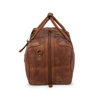 20" Big Mouth Leather Luggage Bag // Saddle Brown