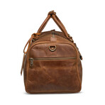 21" Leather Duffel Bag + Free Matching Dopp Kit // Saddle Brown 