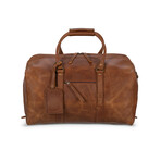 20" Big Mouth Leather Luggage Bag // Saddle Brown