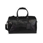 Tourist 21" Leather Duffel Bag + Free Matching Dopp Kit // Black 