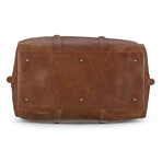 20" Big Mouth Leather Luggage Bag // Saddle Brown