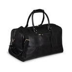 Tourist 21" Leather Duffel Bag + Free Matching Dopp Kit // Black 