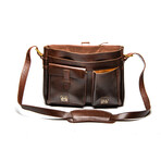 Front Pocket Leather Briefcase // Antique Brown