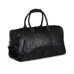 Tourist 21" Leather Duffel Bag + Free Matching Dopp Kit // Black 