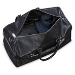 21" Leather Duffel Bag + Free Matching Dopp Kit // Black 