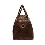 Tourist 21" Leather Duffel Bag + Free Matching Dopp Kit // Antique Brown 