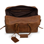 20" Big Mouth Leather Luggage Bag // Saddle Brown