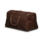 Tourist 21" Leather Duffel Bag + Free Matching Dopp Kit // Antique Brown 