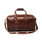 20" Big Mouth Leather Luggage Bag // Antique Brown