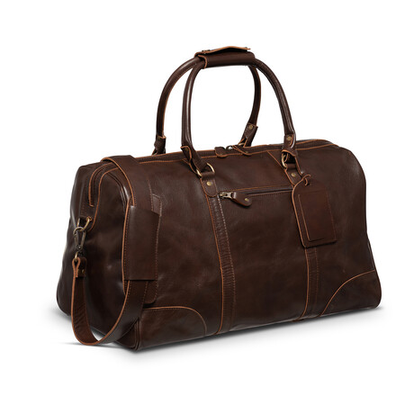 Tourist Leather Duffel Bag 21" // Antique Brown