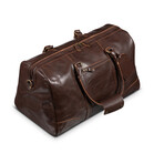 Tourist 21" Leather Duffel Bag + Free Matching Dopp Kit // Antique Brown 