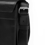 Front Pocket Leather Briefcase // Black