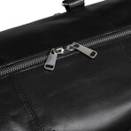 21" Leather Duffel Bag + Free Matching Dopp Kit // Black 