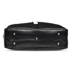 Slim 17" Leather Briefcase // Black