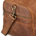 21" Leather Duffel Bag + Free Matching Dopp Kit // Saddle Brown 