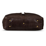 Slim 17" Leather Briefcase // Dark Brown