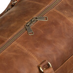 21" Leather Duffel Bag + Free Matching Dopp Kit // Saddle Brown 