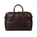 Slim 17" Leather Briefcase // Dark Brown