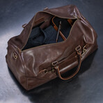 Tourist 23" Leather Duffel Bag + Free Matching Dopp Kit  // Antique Brown