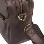 Slim 17" Leather Briefcase // Dark Brown