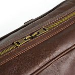 Slim 17" Leather Briefcase // Dark Brown