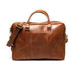 Slim Leather Briefcase 2.0 // Saddle Brown