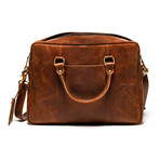 Slim Leather Briefcase 2.0 // Saddle Brown