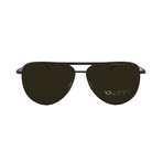 Men's // Porsche P8929-A427 Aviator Sunglasses // Black + Mirror Grey Polarized Lenses