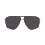 Men's // Porsche P8933-B388 Aviator Sunglasses // Light Gold + Grey Lenses