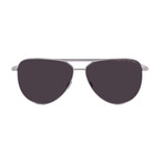 Men's // Porsche P8929-C226 Aviator Sunglasses // Silver + Grey Lenses