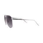 Men's // Porsche P8929-C226 Aviator Sunglasses // Silver + Grey Lenses