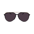 Men's // Porsche P8912-A226 Aviator Sunglasses // Matte Black Gold + Grey Gradient Lenses