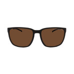 Men's // Porsche P8637-C629 Square Sunglasses // Matte Black + Brown Lenses