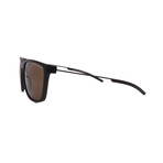 Men's // Porsche P8637-C629 Square Sunglasses // Matte Black + Brown Lenses