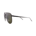 Men's // Porsche P8929-A427 Aviator Sunglasses // Black + Mirror Grey Polarized Lenses