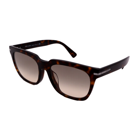 Men's // Prada PR04YS 2AU718 Square Sunglasses // Dark Havana + Brown Gradient Lenses