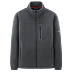 Fleece Zip Up Jacket // Dark Gray (L)