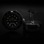 The CUFF-DEEPER Cufflink Watch With Mechanical Movement  // Black