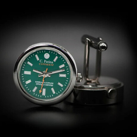 The CUFFHERTZ Cufflink Watch // Green