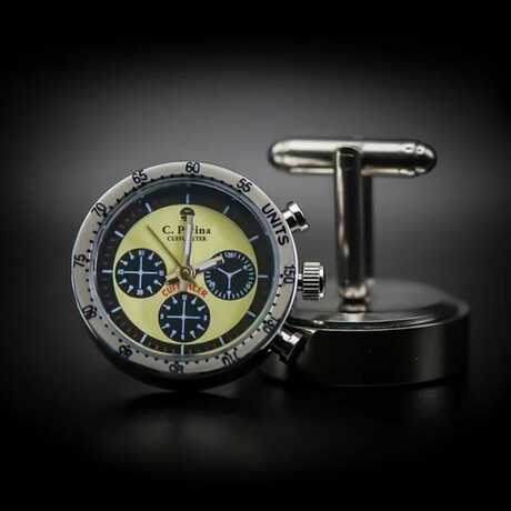 The CUFFRACER Cufflink Watch // Yellow