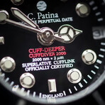 The CUFF-DEEPER Cufflink Watch With Mechanical Movement  // Black