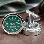 The CUFFHERTZ Cufflink Watch // Green