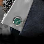 The CUFFHERTZ Cufflink Watch // Green