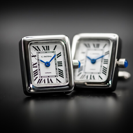 The PANZER Cufflink Watch // White