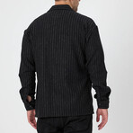 Striped Flannel Shirt // Black (S)