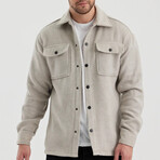 Front Pockets Shacket // Bone (M)