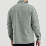 Front Pockets Shacket // Light Green (L)