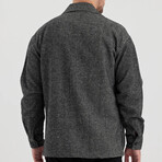 Textured Front Pockets Shacket // Dark Gray (XS)