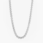 3.5mm Silver Round Box Chain // 24"