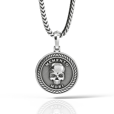 Memento Mori - Silver Skull Pendant // Large